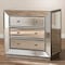 Baxton Studio Edeline Hollywood Regency Glamour Style Mirrored 3-Drawer Chest 136-7485 - alternate 2